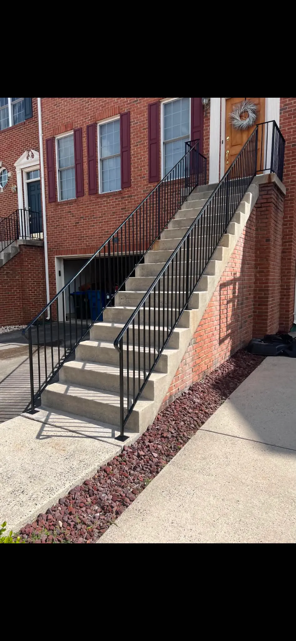 Exterior Wrought Iron Stair Railing Refurbishment